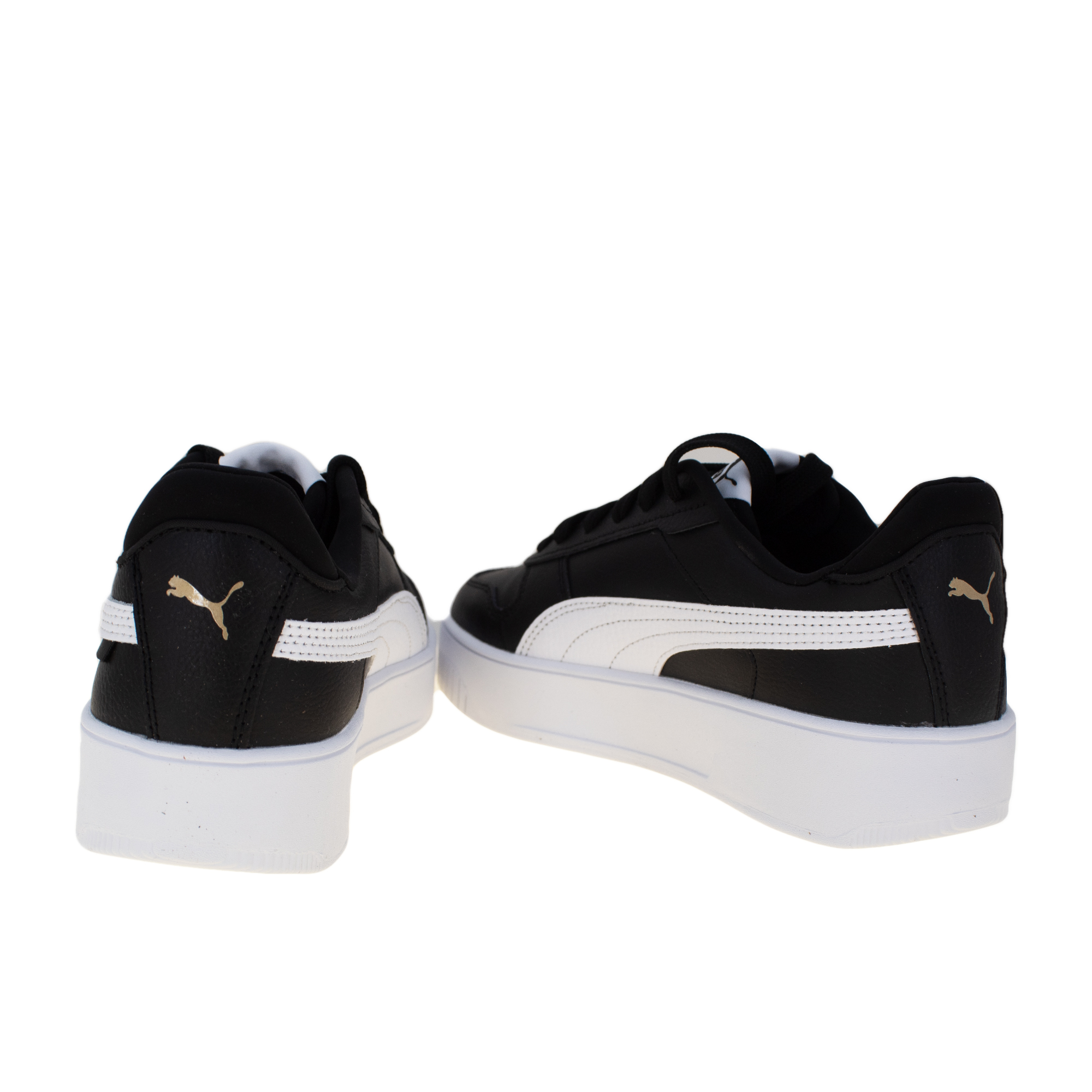 Puma nere shop con striscia argento